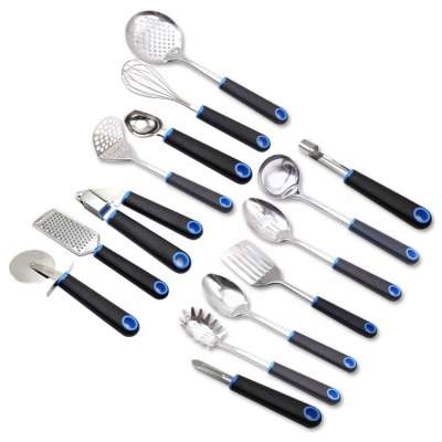 Wholesale custom 14 pcs food grade heat resistant china kitchen stainless steel cooking tools utensils set