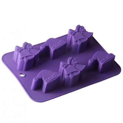 Wholesale kids kitchen baking tools custom christmas hat gifts shape diy silicone cake moulding tools