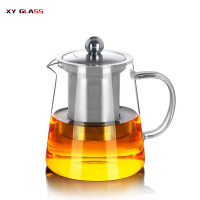 Modern Classical Handmade Wholesale Clear Cooking Glass Tea Infuser Pot