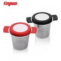 Wholesale Loose Leaf Tea Infuser / Strainer Micron Filter Stainless Steel with Silicone Sleeve Handle