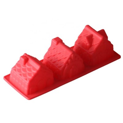 Hot selling high quality castle shape silicone tools microwave bakeware cake mould