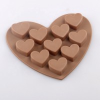 Factory direct food grade heart-shaped baking heat resistant silicone candy cake molds chocolate piece