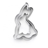 Factory direct custom baking tools stainless steel durable easter bunny cookie cutter set